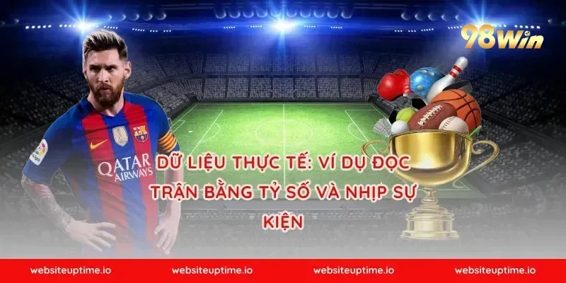 Dữ liệu thực tế: ví dụ đọc trận bằng tỷ số và nhịp sự kiện
